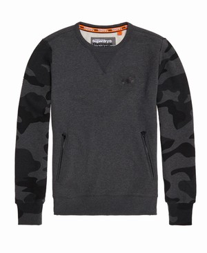 Superdry Orange Label Urban Férfi Pulóver Fekete/Camo | BQXMK0581